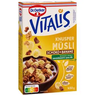 Musli Vitalis Krispi Plus Čokolada Banana Dr Oetker 450 g