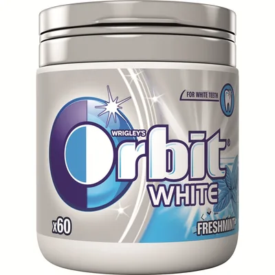 Žv Guma Orbit Whi Freshm Bottle 84 g