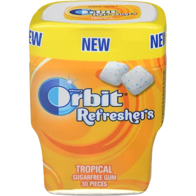 Žvaka Orbit Tropical Refreshers Bottle 67 g