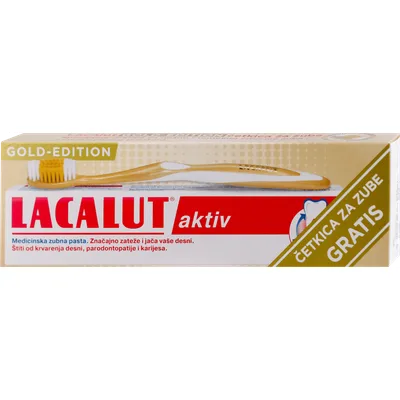 Pasta Lacalut Aktiv Gold Cetkica 75 ml
