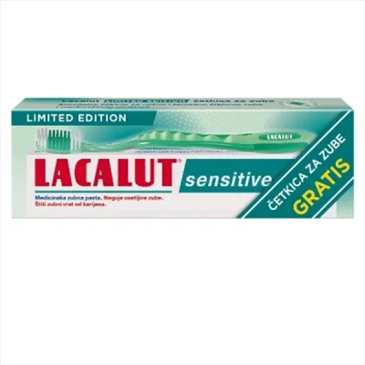Pasta Za Zube Lacalut Sensitiv Gratis Četkica Green Edition 75 ml