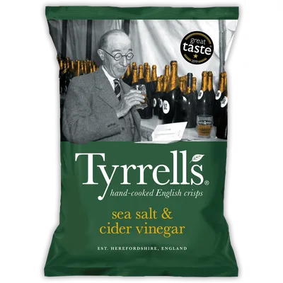 Čips Slani Sa Ukusom Pavlake I Crnog Belog Luka Tyrrells 135 g