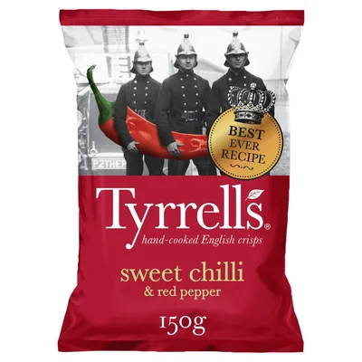 Čips Slani Sa Ukusom Slatke Čili I Crvene Paprike Tyrrells 150 g
