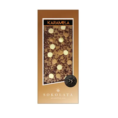 Čokolada Bela Sa Ukusom Karamele Posuta Čokoladnim Mrvicama 100 g
