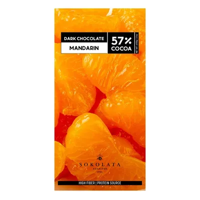 Čokolada Tamna57% Kakao Sa Ukusom Mandarine Agapitos 100 g