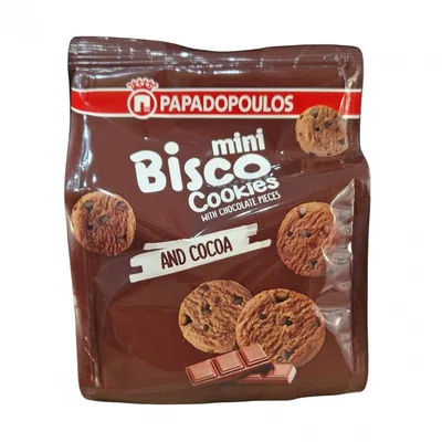 Keks Mini Cookies Sa Komadićima Čokolade Papadopoulos 70 g