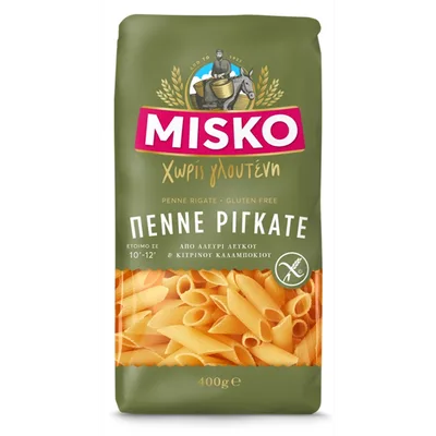 Testenina Penne Rigate Bez Glutena Misko 400 g