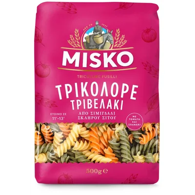 Testenina Twirls Tricolore Misko 500 g