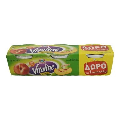 Jogurt Grčki Sa Breskvom 0% Mm Vitaline 180 g