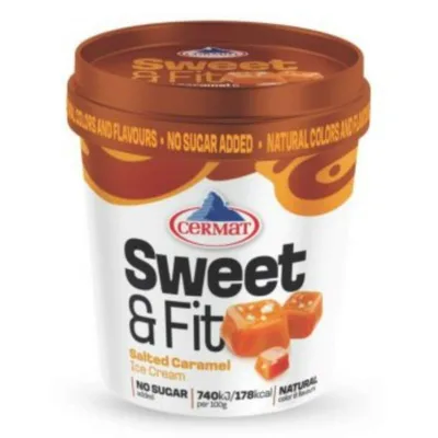 Sladoled Cermat Sweet&fit Caramel-Cookies 473 g