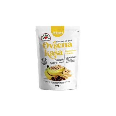 Vitalia Ovsena Kaša Čokolada, Banana, Kinoa Go Nutri 60 g