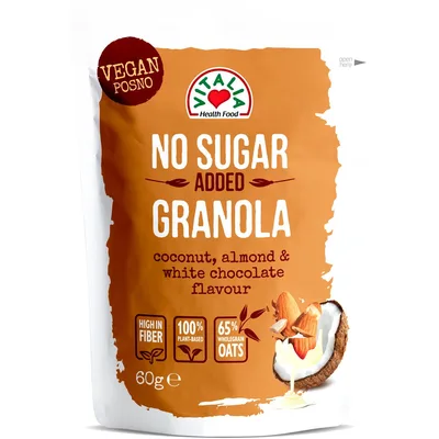 Vitalia Musli Granola Bela Čokolada Kokos Badem 60 g