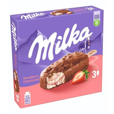 Milka Sladoled Strawberry Cheesecake Stick Nestle 90 ml