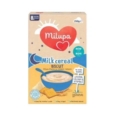 Zitarice/Mleko,keks Milupa 8m 250 g
