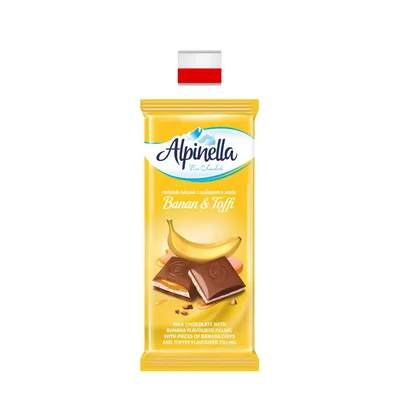Cokolada Alpinella Mlecnasa Banan. I Karame 100 g