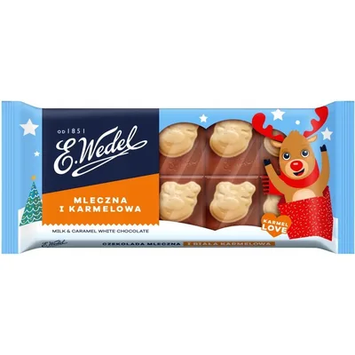 Cokolada Mlecna Bela Sa Karamelom Wedel 80 g