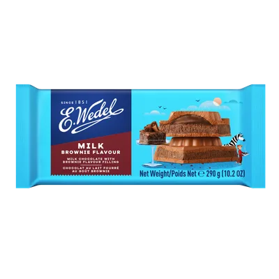 Cokolada Mlecna Punjena Filom Ukus Brownie Wedel 290 g