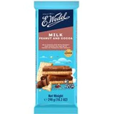 Cokolada Mlecna Punjena Komadicima Kikirikija Wedel 290 g