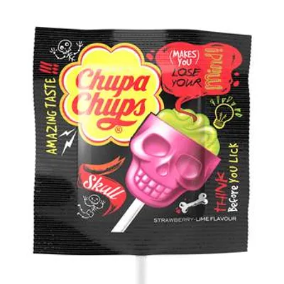 Lizalica Chupa Chups 3d Lobanja Jagoda Limeta 15 g