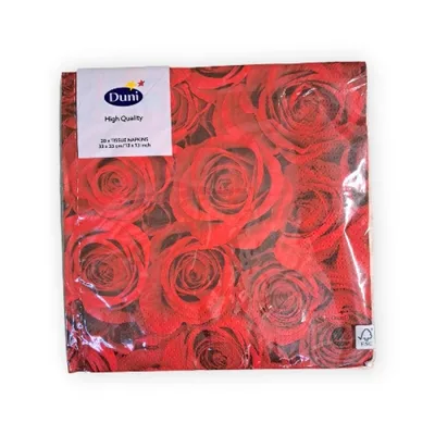 Salvete Red Checks 33x33cm 3sl 20 Komada Duni