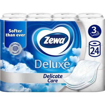 Toalet Papir Zewa Deluxe Delicate Care White 3sl Hygiene Products
