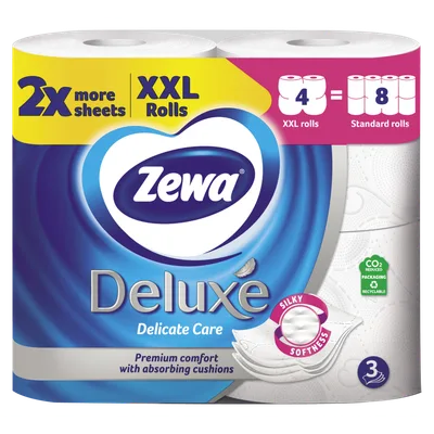 Toalet Papir Zewa Deluxe Delicate Care Xxl Sca Hygiene Product