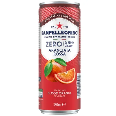Gazirano Piće Crvena Pomorandža Zero Can San Pellegrino 330 ml