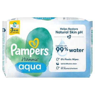 Pampers Maramice Vlažne Baby Harmonie Aqua 3x48 P&g