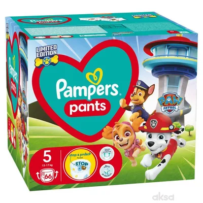 Pampers Pelene Pants Patrolne Šape Vel.5 (12- ) P&g 17 kg