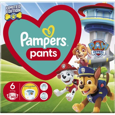 Pampers Pelene Pants Patrolne Šape Vel.6 (14- ) P&g 19 kg