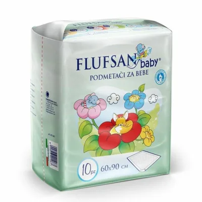 Baby Nepremočivi Podmetači Flufsan 60x90 Europrosan 10 kom