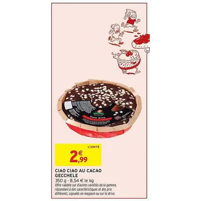 Kolač Ciao Cacao Gecchele 350 g