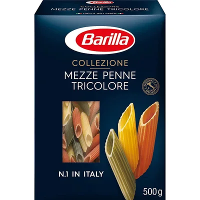 Barilla Testenina Mezze Penne Tricolore 500 g