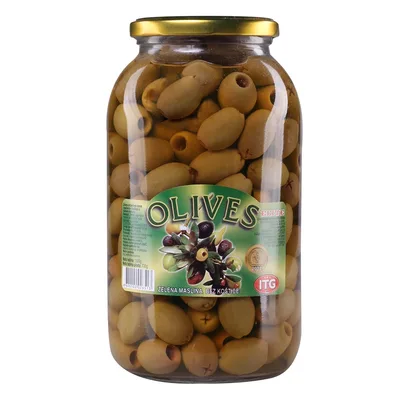 Masline Zelene Cele Tegla 500 g