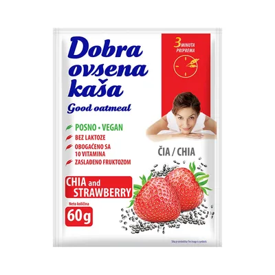 Kaša Dobra Ovsena Jagoda Čia 65 g
