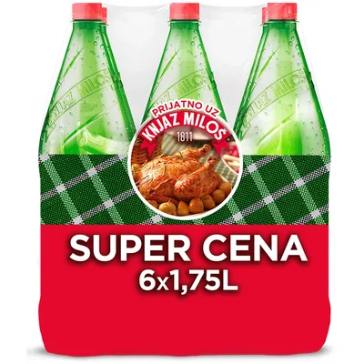 Knjaz Miloš Voda Gazirana Pet Promo 1,75 L