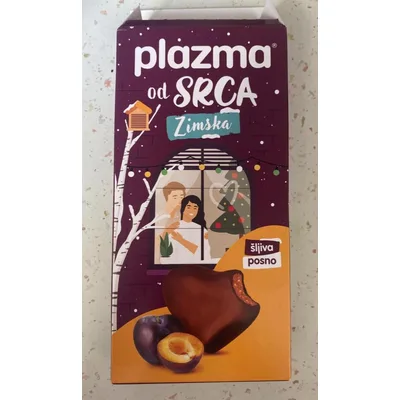 Plazma Keks Od Srca Sa Šljivom Prelivena Kakao Prelivom 100 g