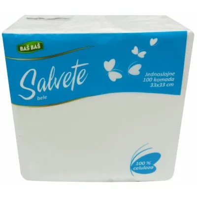 Salvete Bele 33x33cm Papirus