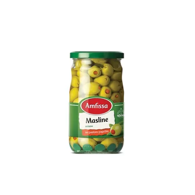 Masline Zelene Sa Paprikom Mediteranean Fo 720 g
