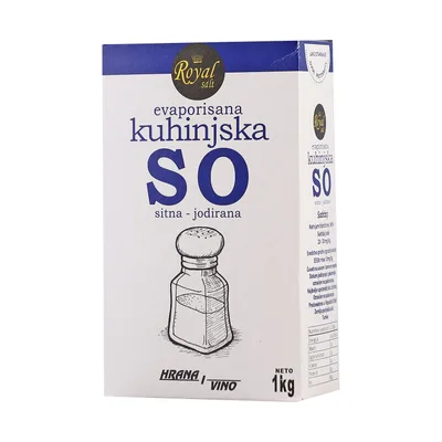 So Evaporisana Kuhinjska Sitna Jodirana Kristal So 1 kg