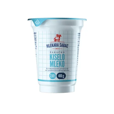 Kiselo Mleko 2.8% Mm Čaša Mlekara Šabac 180 g