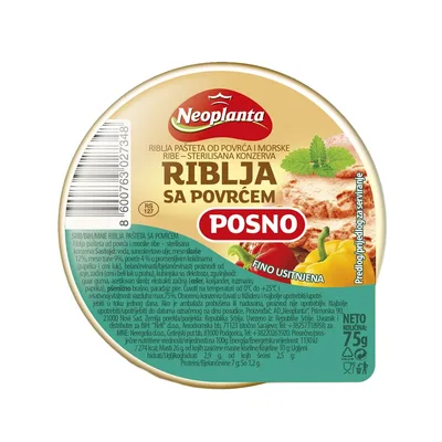Neoplanta Pašteta Riblja Sa Povrćem Neopl 75 g