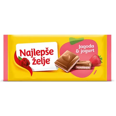 Cokolada Najlepse Zeljejagoda Jogurt 100 g