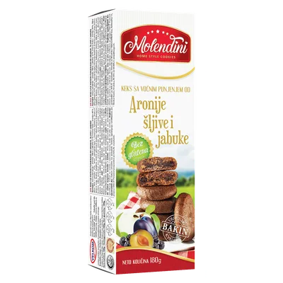 Keks Bez Glutena Aron.Šljiva Jab. Moledini 180 g
