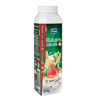 Imlek Jogurt Balans Plus Obrok Banana Kivi Jagoda Žitarice 330 g
