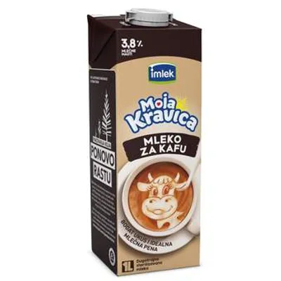 Moja Kravica Mleko Uht 3,8% Za Kafu Kravica 1 L