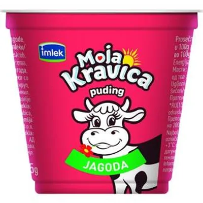 Moja Kravica Puding Jagoda 125 g
