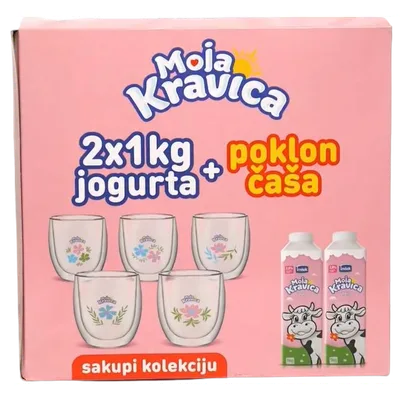 Moja Kravica Jogurt Kravica Tt Staklena Čaša Imlek 2 L