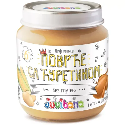 Kasica Povrce&curetina Juvitana 6m Rdt Swisslion 128 g