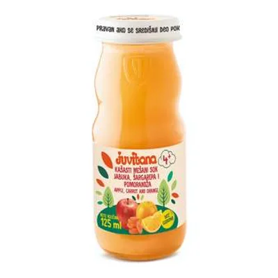 Sok "juvitana" Pomor-Jabu-Mrkva- Pt Kašasti "takovo" &&maj 125 ml